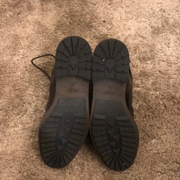 Zara cherry colored combat boots - Picture 4 of 5